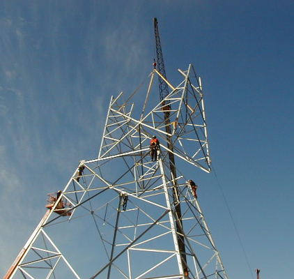 Erection of lattice towers