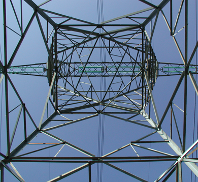 Galvanized steel lattice towers